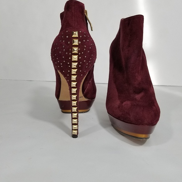 vince camuto burgundy booties